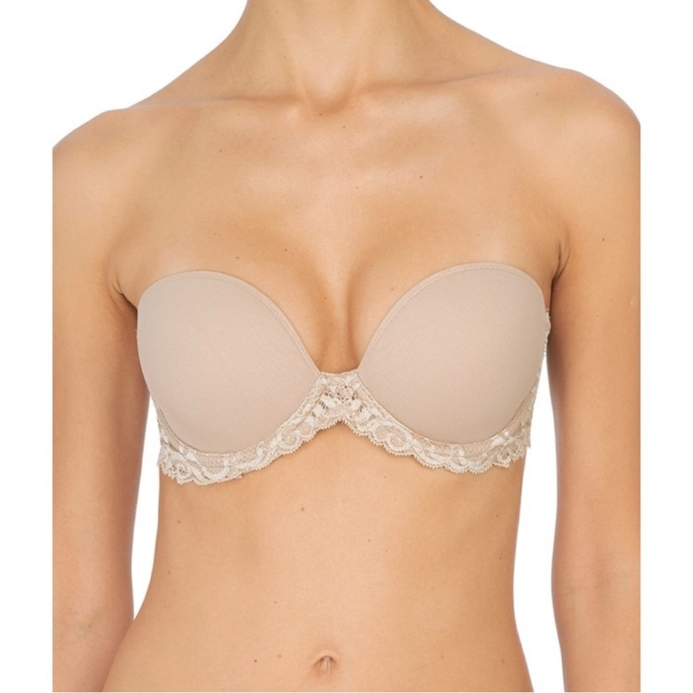 Felina Tan Lace Strapless Bra